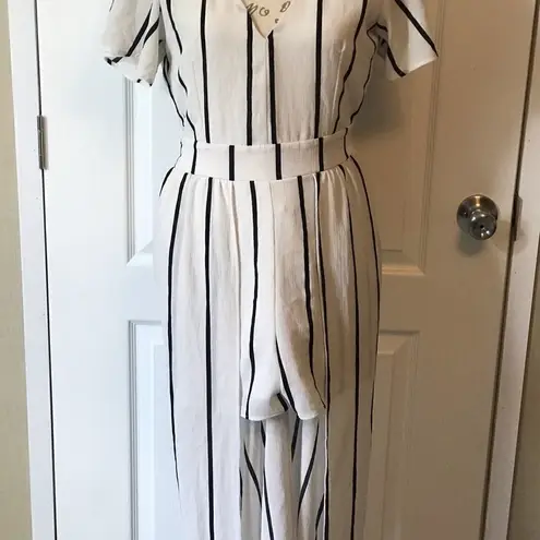 Crystal sky romper with duster size 7 blue white Blue