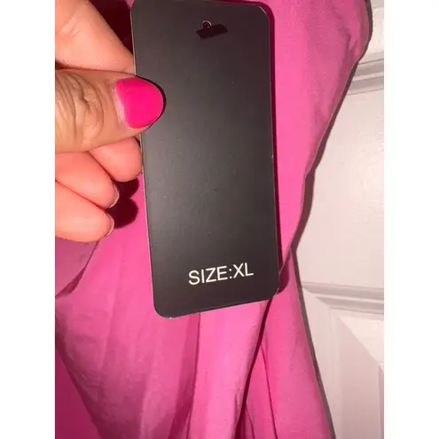 ALLSAINTS 21 Saints Shoulder Bodysuit Draped Cowl Neck Sleeveless Pink XL