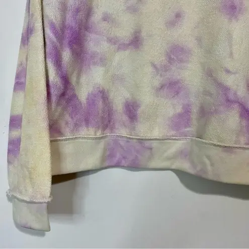 Kirious Women’s Reverse Tie Dye Long Sleeve Pullover Sweatshirt Purple Sz M NWT