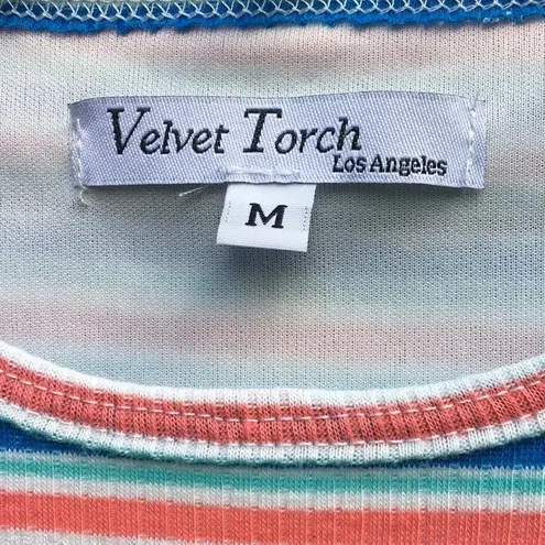 Velvet Torch NWT LA Striped Long Sleeve Dress M