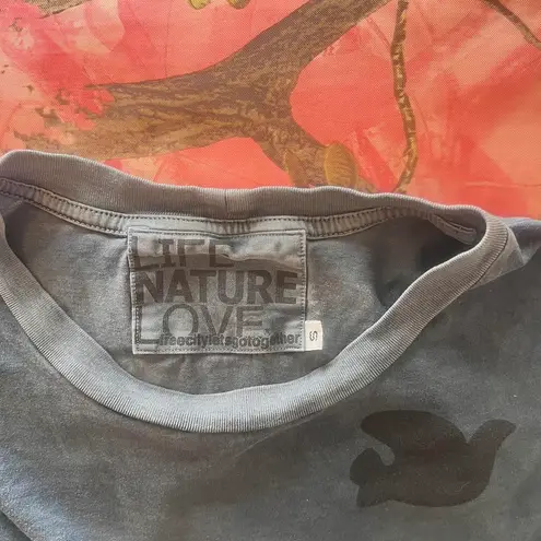 Free City artists wanted super vintage long sleeve print navy blue sustainable t shirt