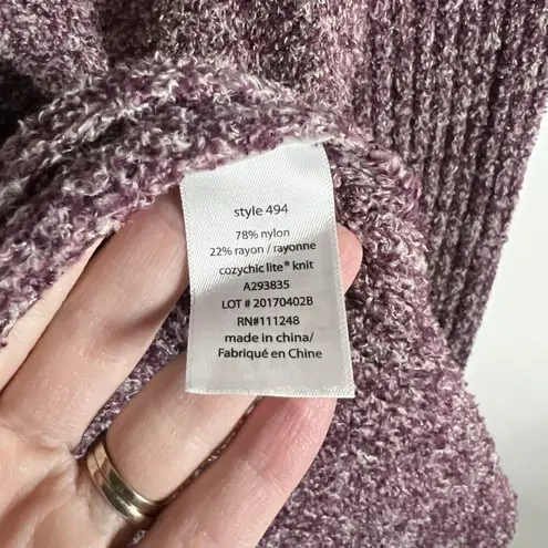 Barefoot Dreams Cozychic Lite Montecito Cardi Cardigan Wrap Heathered Plum Sz M