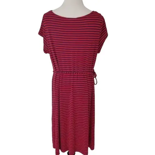 Motherhood Maternity Short Sleeve
Striped Dress red navy blue Size Large