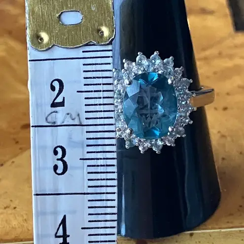 Teal Color Changing Fluorite Sterling Silver Ring Size 9.25