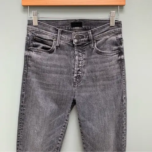 Mother The Stunner Frayed Ankle Friday the 13th Jeans 25 Black