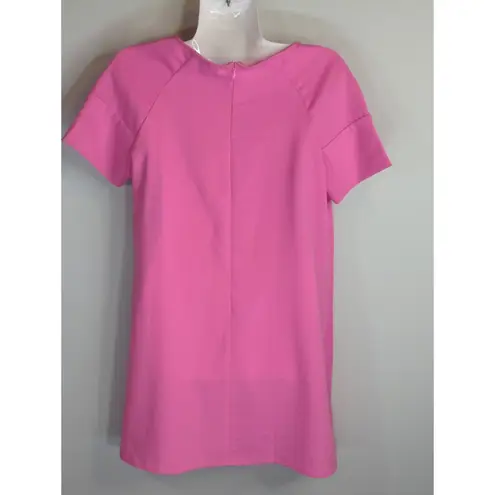 Hot & Delicious Hot & Delicious Pink Raglan Blouse Top Womens M Crew Neck Babydoll Barbie
