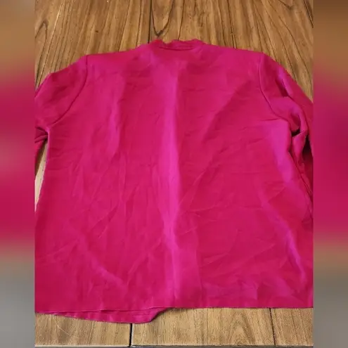 Pendleton classic chiffon style pleated maroonlong sleeve button down blouse 14