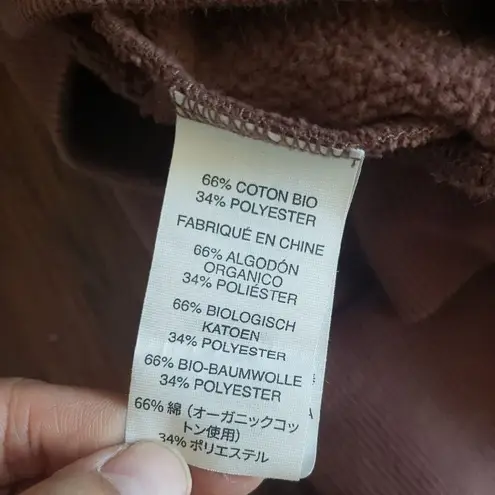 Vuori  Women's Brown Cozy Oversized Athleisure Chic Restore Full Zip Hoodie Sz S - Image 4