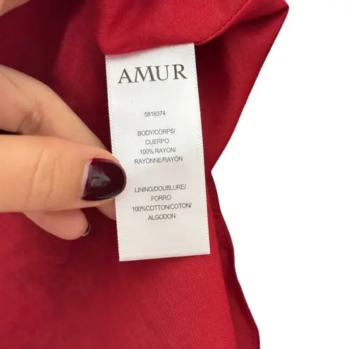 AMUR Codi Floral Long Sleeve Minidress In Rosewood Kaleidoscope Paisley Size 0