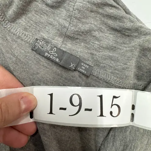 prAna Cardigan Womens X Large Gray Long Sleeve Open Front Knit