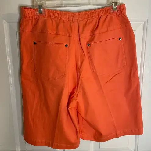 Quaker Factory Burnt Orange Jean Shorts with Relaxed Fit Size Medium preppy