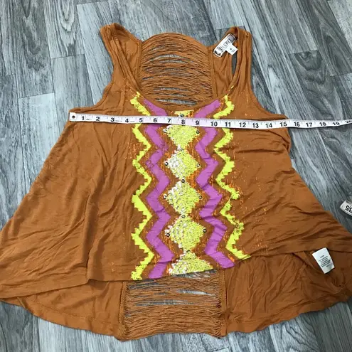 Decree Rustic Orange Tank Top; size Medium Women’s