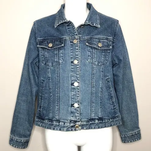 Pendleton Denim Jacket Womens Size Small Jean Grunge Elevated Indie Downtown