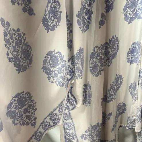 Haptics by Holly Harper Womens 2x Blue‎ White Floral Kimono Rayon Coastal - Image 8