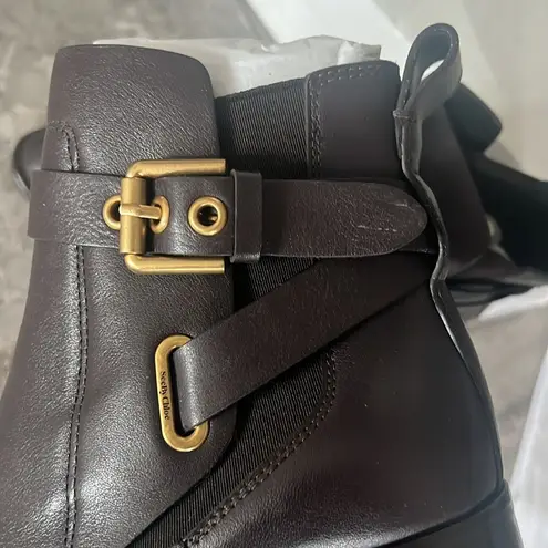 See By Chloe See by Chloé Dark Brown Calf Averi Block Heel Leather Bootie, Size 41 w/DustBag