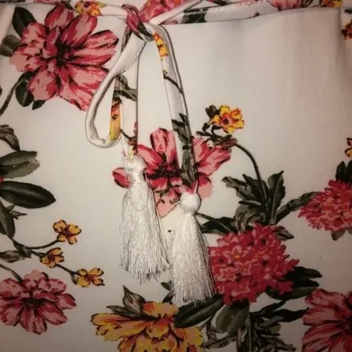 Bobbie & Brooks Bobbie Brooks Sz S Crochet Back Ivory Floral Dress NEW NWT