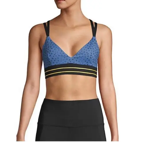 Vimmia Cheetah Print Triangle Sports Bra Strappy Cross Back Olive Green XS New