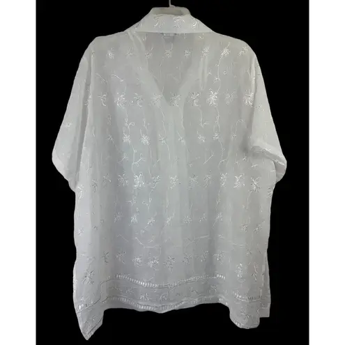 Dressbarn Women's White Shear Top Size 18W