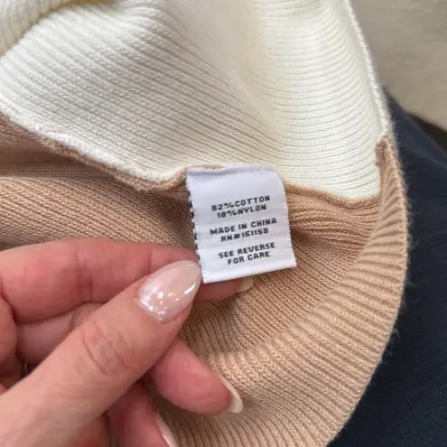 525 America 525 Cotton Color Block Dress in Chalk Multi Size Medium