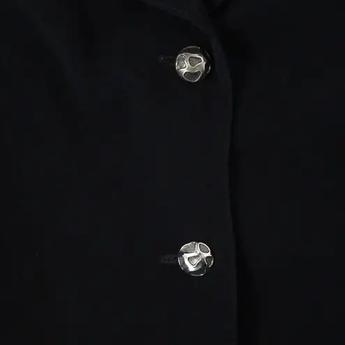 Womens Vintage Dress Shirt or Light Blazer Tailor Made Black Size Medium