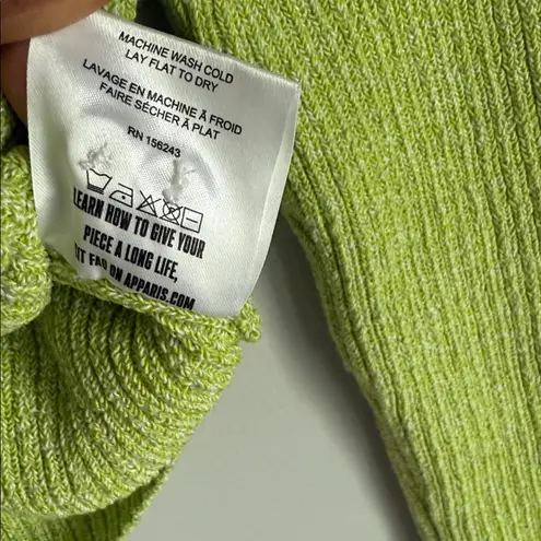 Apparis Brittney Ribbed Cardigan Green Size M