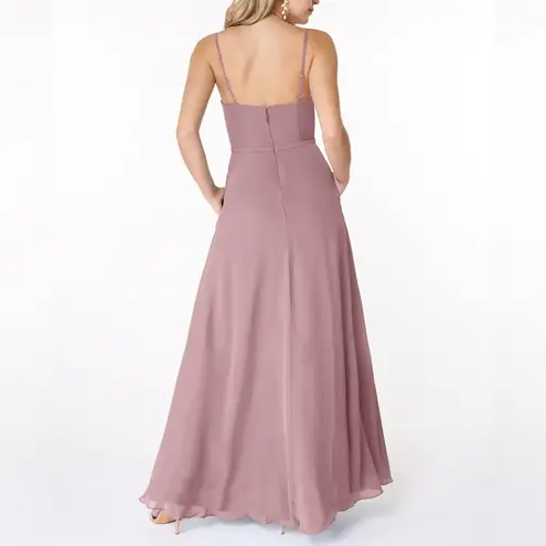 Azazie Women’s Alaya Ready to Ship Dusk Bridesmaid Dresses Size 6 in Desert Rose