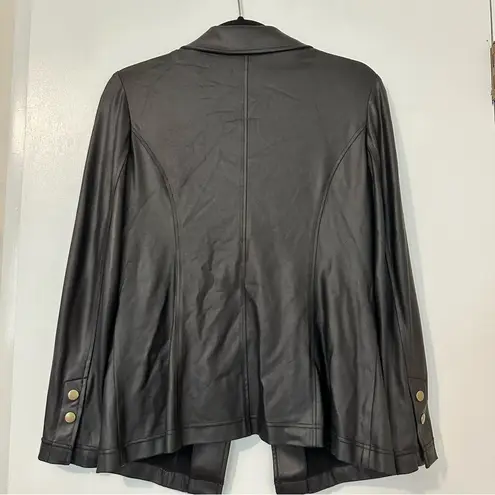 Clara Sun Woo Vegan Leather Blazer Black