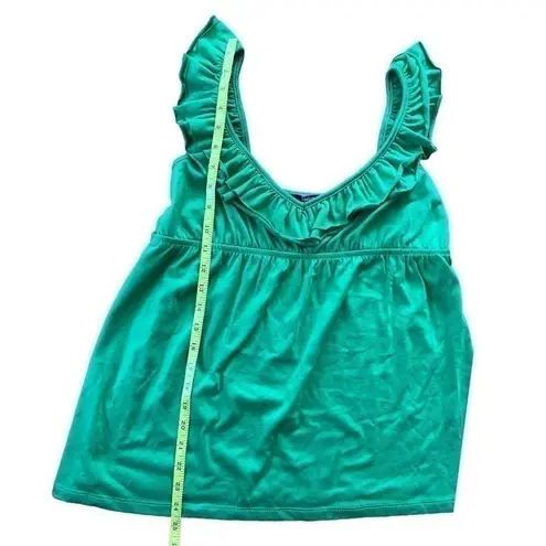 julie's closet JULIE’S Closet Romantic Flutter Sleeveless Green Empire Waist Top, Size Small