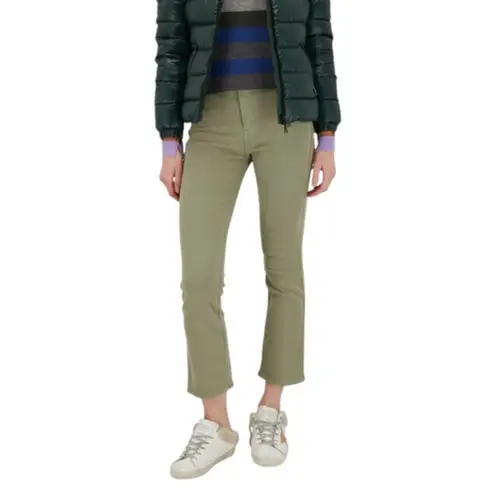 Mother The Smokin' Double Ankle Jeans Sage Green 24 High Rise