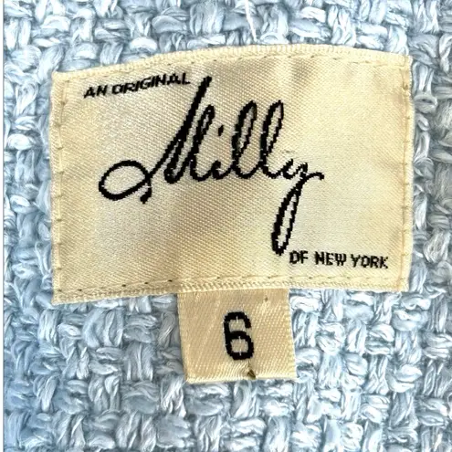 Milly of New York Blue and Green Tweed Blazer Size 6