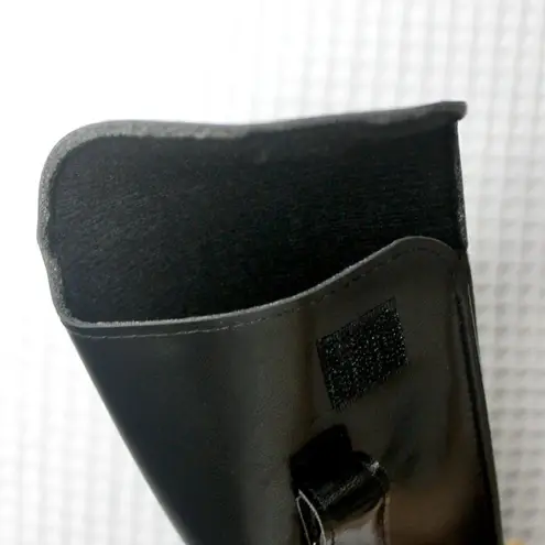 Black Vinyl Eyeglasses Sunglasses Pouch Case with Belt Pocket Clip