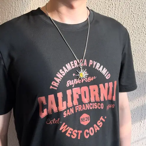 Sun Eyes Pendant Necklace for Men Women Streetwear Punk Hip Hop Unisex Style Silver