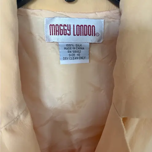 Maggy London 100% silk yellow dress