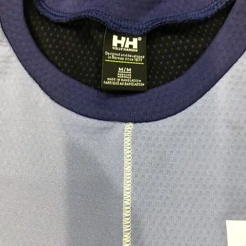 Helly Hansen blue color blocked short sleeve tee t-shirt M athleticwear