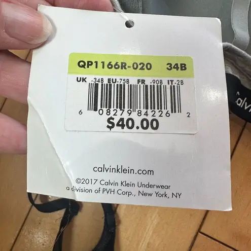 Calvin Klein NWT Padded Grey Knit Bra Size 34B + Free Black Bra Size Small