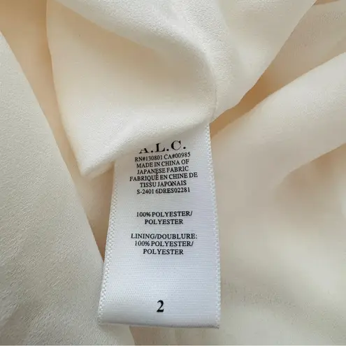 ALC Frank A.L.C. Dahlia one-shoulder cutout pleated crepe maxi dress NEW