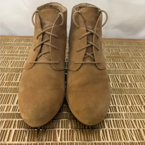 Vionic Elevated Becca Wedge Suede Ortaheel Comfort Bootie, Light Tan, US 8.5