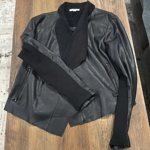 Bar III Bar lll - Faux Leather Flyaway Jacket Size Medium - Image 7