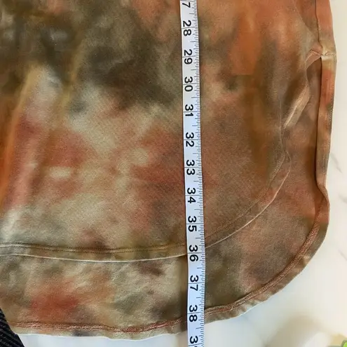 Soft Surroundings Mini Dress Tunic Top M Women Orange Brown Fall Tie Dye Jersey