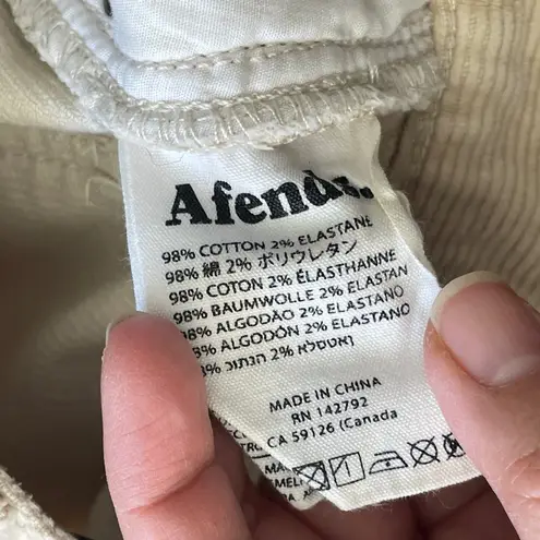 Afends Corduroy Shorts high rise cuffed womens Beige size 4 skater indie casual