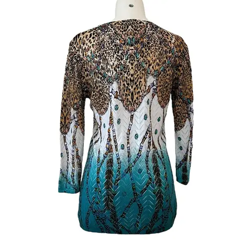 Alberto Makali Animal Print Knit Top