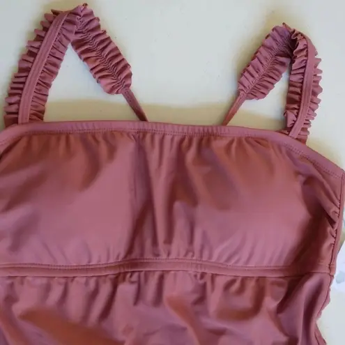 Kona Sol Women's One-Piece Swimsuit Size M Dusty Rose