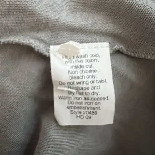 J. Crew Shirt Womens Small Gray Gold Beaded Antler T Shirt Tee Casual Preppy Gray