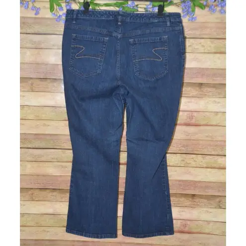 Liz Claiborne Woman Size 16W Short Classic Straight Leg Stretch Denim Jeans