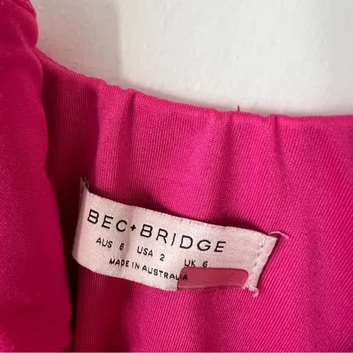 Bec & Bridge Amelie Mini Dress Magenta Bodycon Barbie Bachelorette Party GNO 2