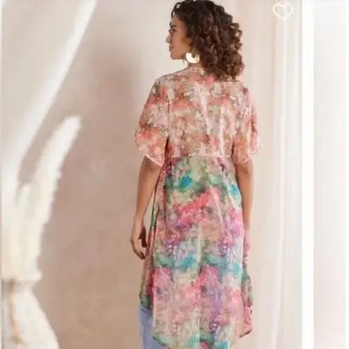 Soft Surroundings Embroidered Beaded Primavera Boho Topper Kimono Cardigan XL