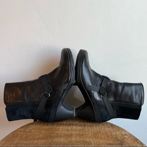 Merrell Women's Evera Fade Black Leather Heeled Boots Size 10