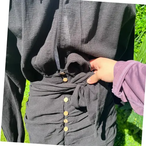 Free People  ENDLESS SUMMER Sz Small THE ONLY ONE BLACK TIE BACK MINI DRESS NWT