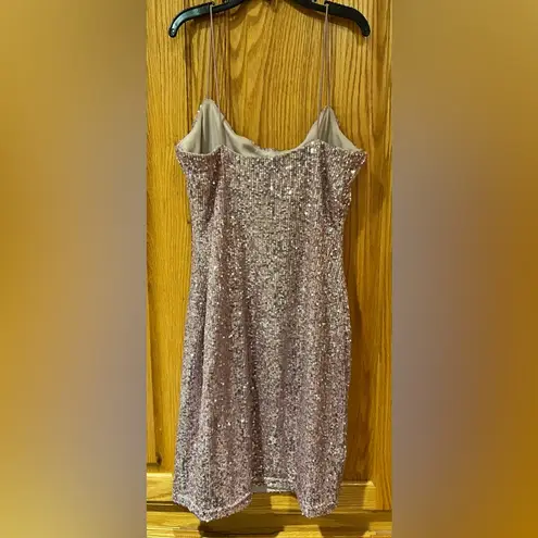 Lovely Day Pink Sequin Sparkly Bodycon Cocktail Party Mini Dress Size Small