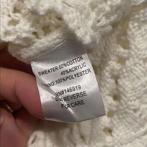 NWT Freshman 1996 Ivory Knit Midi Dress size Small White